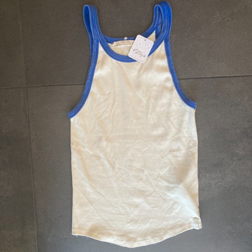We The Free Only 1 Ringer Tank Ivory size S NWT